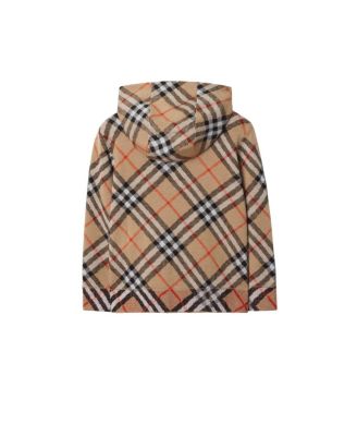 Boys' Check Wool Zip Hoodie - Little Kid, Big Kid