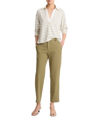 Mid Rise Chino Ankle Pants  