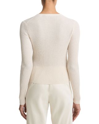 Cashmere & Silk Ribbed Cardigan 