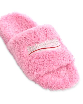 Women's Furry Slide Sandals
