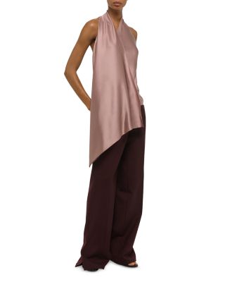 Silk Draped Cowlneck Top