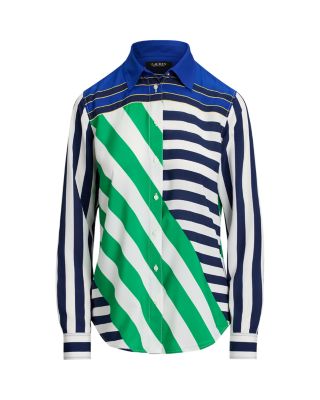 Classic Fit Striped Crepe Shirt