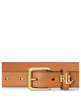 Logo Keeper Leather Skinny Belt