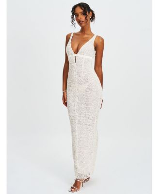  Adelaide Beaded Sequin Net Bodycon Gown