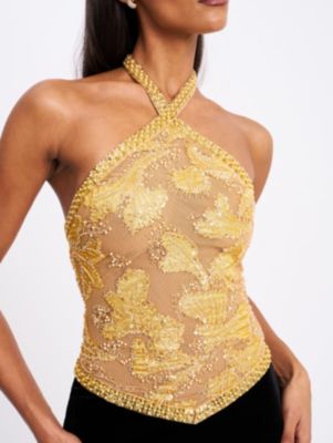  Gazelle Embroidered Vintage Style Maxi Dress