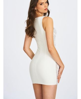 Iliana Faux Pearl Chain Embellished Mini Dress