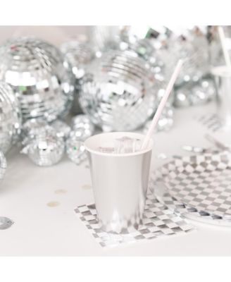 Solid Shade Colors Paper Party Cups, Set of 8