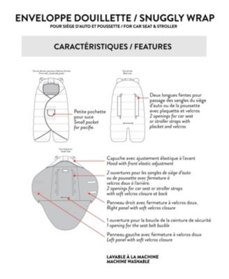 Unisex Snugly Wrap Designed for Car Seat and Stroller - Baby