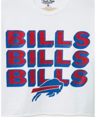  Women's NFL Buffalo Bills Repeat Glitter Flea Market Crop Tee