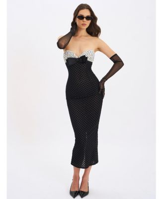 Faith Polka Dot Sweetheart Maxi Dress