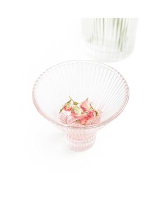  Pressed Clear Martini Glasses, Set of 4