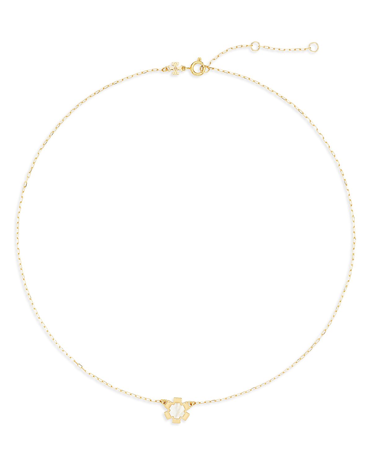 Tory Burch Forget Me Not Mother Of Pearl Flower Pendant Necklace