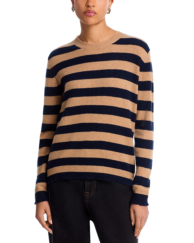 Jumper 1234 Cashmere Stripe Distressed Crew Sweater