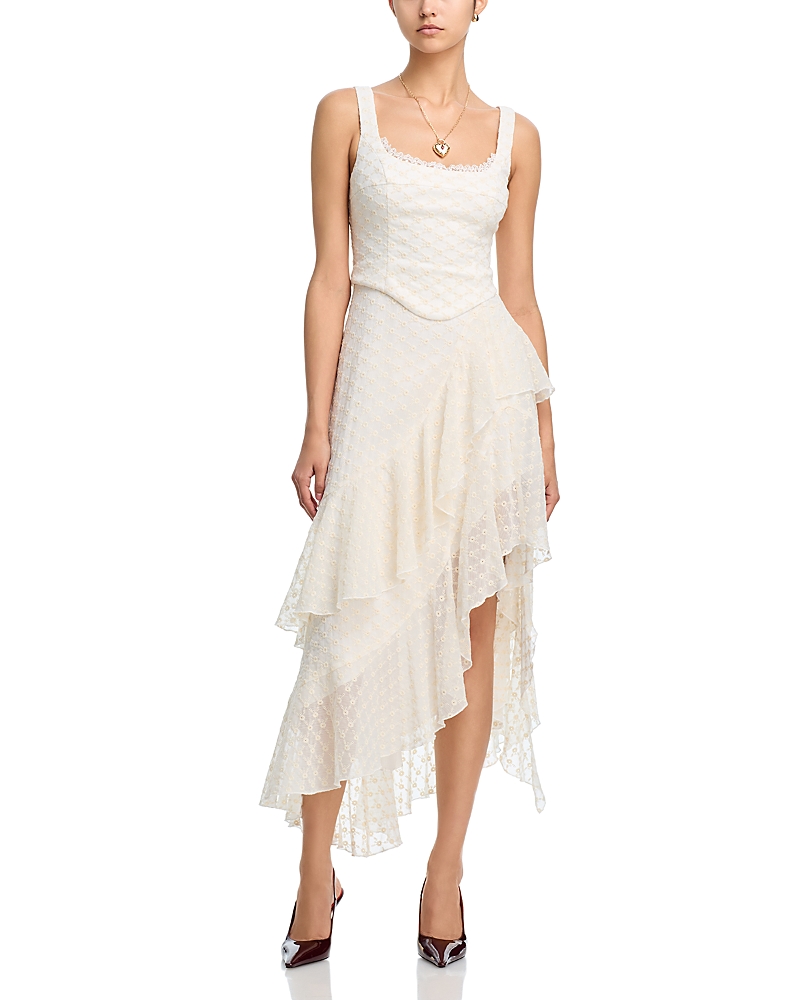 Aqua Ruffled Corset Gown - Exclusive