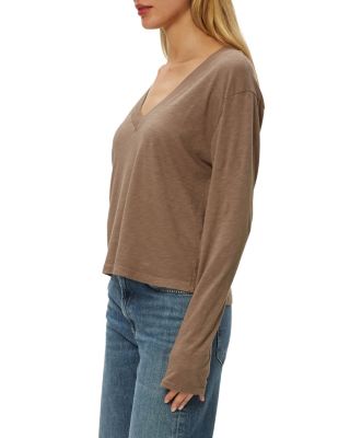 Brea Cropped V-Neck Tee