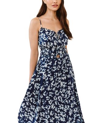 Elastic Waist Midi Dress