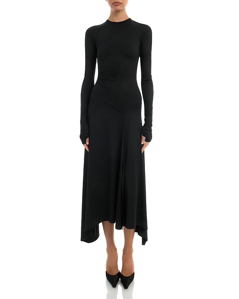 Victoria Beckham Long Sleeve Midi Dress