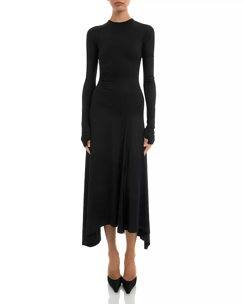 Victoria Beckham Long Sleeve Midi Dress