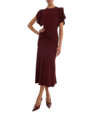 Gathered Waist Midi Dress