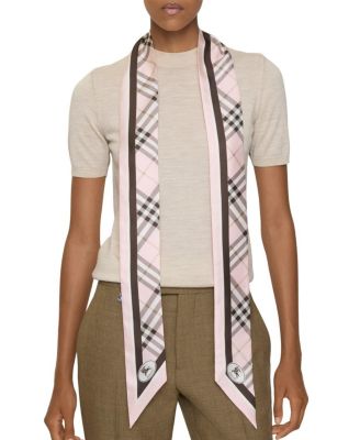 Skinny Check Silk Scarf