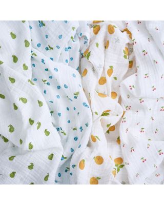Unisex Cotton Muslin Swaddle Blankets, 4 Pack