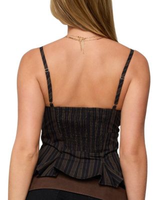 Kiya Striped Peplum Top