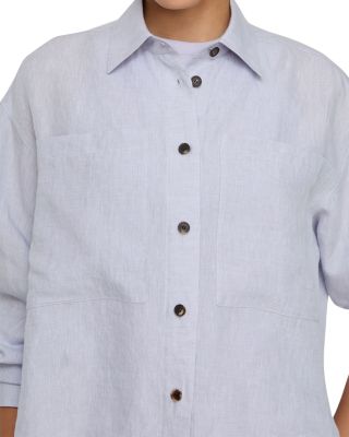 Cropped Boyfriend Linen Shirt 