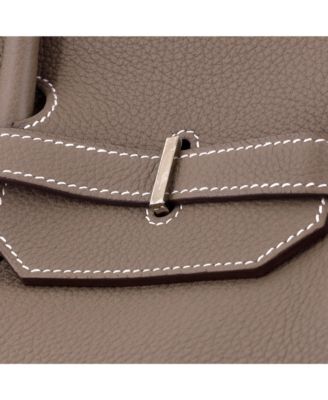 Birkin 40 Handbag Grey Togo with Palladium Hardware