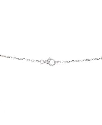  Love Interlocking Pave Necklace 18K White Gold and Diamonds, 14.75 - 16"