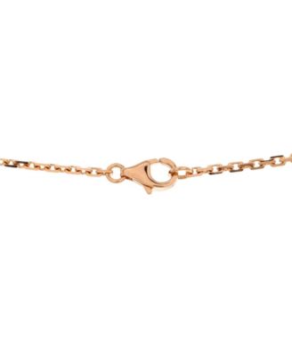  Love Interlocking Necklace 18K Rose Gold with Diamonds, 17.5&amp;#x22;