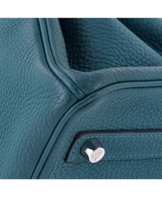 Birkin 25 Handbag Green Togo with Palladium Hardware