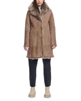 Gypsie Toscana Trimmed Reversible Shearling Coat