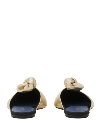 Women&#39;s Midnight Step Bow Mule in Metallic Leather