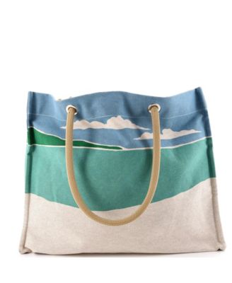 La Plage Beach Tote Bag Printed Canvas
