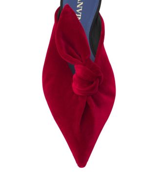 Women&#39;s Midnight Step Velvet Bow Mule