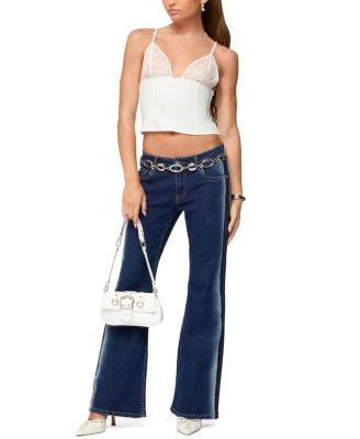  Keesha Lacey Boned V Neck Top