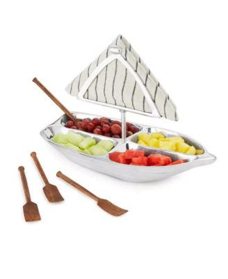  Rowboat Serving Bowl with Napkin Holder