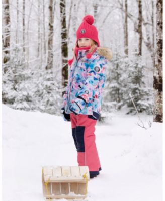 Girls' Two-Piece Play Snowsuit Floral Jacket - Big Kid