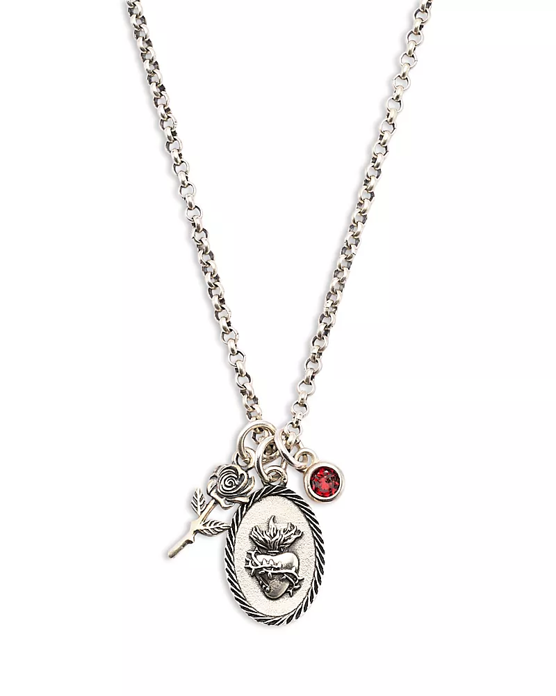 Serge DeNimes Men's Triple Charm Pendant Necklace, 18.11-20.47