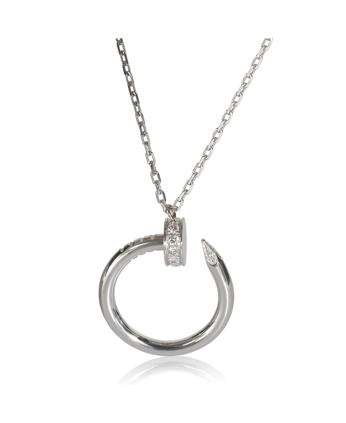 Pre-Owned Cartier Juste Un Clou 18k White Gold Necklace