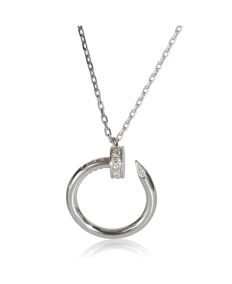 Pre-Owned Cartier Juste Un Clou 18k White Gold Necklace, 16