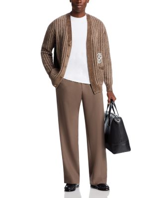 Monogram Stripe Cardigan Sweater