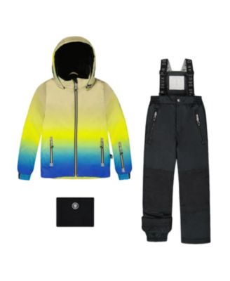  Boys' Two-Piece Play Snowsuit with Gradient Jacket - Little Kid, Big Kid