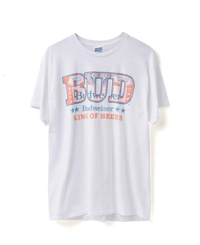 Junk Food Clothing Unisex Budweiser King of Beers Flea Market Tee