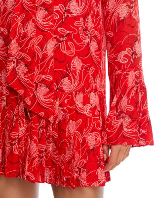 Botanical Floral A Line Mini Dress