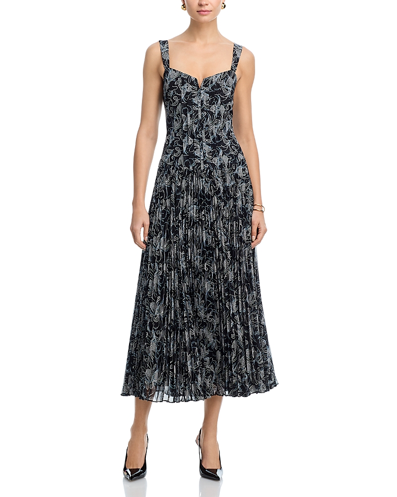 Cinq A Sept Botanical Floral A Line Dress