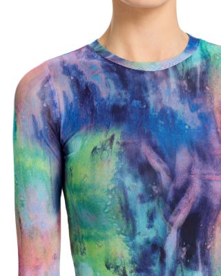 Mirza Long Sleeve Ruched Skirt Dress