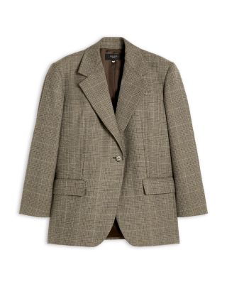 Wkdmagma Plaid Single Breasted Blazer