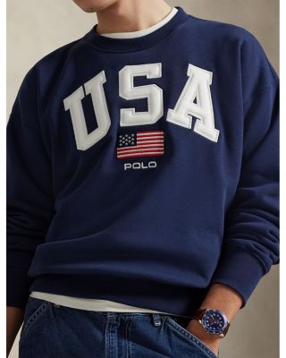 Unisex Vintage Fit Flag Fleece Sweatshirt