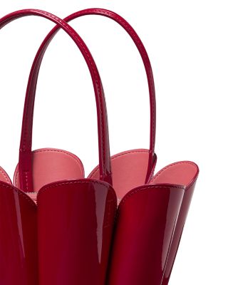 Spade Flower Patent Leather Bucket Bag